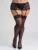 Lovehoney Curve Size 5X+ Sheer Black Lace Top Thigh-High Stockings