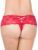 Oh La La Cheri Curves Plus Size Red Lace Crotchless Panties