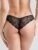 Lovehoney Love Me Lace Crotchless Brazilian Panties Black