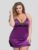 Lovehoney Plus Size Satin and Lace Chemise Set Plum