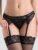 Lovehoney Love Me Lace Garter Belt Black