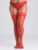 Lovehoney Curve Size 5X+ Sheer Red Lace Top Thigh High Stockings