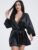 Lovehoney Short Black Satin Robe