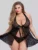 Lovehoney Plus Size Unwrap Me Black Lace Babydoll