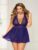 Seven ’til Midnight Plus Size Lace and Mesh Halter Babydoll Set