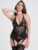 Lovehoney Black Peek-a-Boo Merry Widow Bustier Set