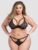 Lovehoney Plus Size Underwired Lace Triangle Bra and Crotchless G-String Set