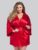 Lovehoney Plus Size Short Red Satin Robe