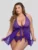 Lovehoney Plus Size Unwrap Me Purple Lace Babydoll