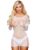 Lapdance White Crochet Long Sleeve Mini Dress