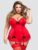 Lovehoney Plus Size Seduce Me Red Push-Up Basque Set