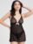 Lovehoney Barely There Black Sheer Babydoll Set