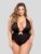 Lovehoney Plus Size Barely There Sheer Black Crotchless Teddy