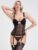 Lovehoney Black Lace Push-Up Basque Set