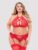 Lovehoney Plus Size Underwired Halterneck Bra and Garter Set