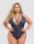 Lovehoney Plus Size Late Night Liaison Blue Crotchless Lace Teddy