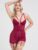 Lovehoney Parisienne Wine Lace Plunge Chemise