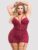 Lovehoney Plus Size Parisienne Wine Lace Plunge Chemise