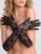 Lovehoney Fantasy Black Elbow-Length Lace Gloves