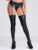 Lovehoney Fierce Black Wet Look Thigh High Stockings