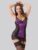 Lovehoney Treasure Me Purple Underwired Plunge Chemise Set