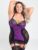 Lovehoney Plus Size Treasure Me Purple Plunge Chemise Set