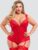 Lovehoney Plus Size Treasure Me Red Push-Up Basque Set