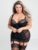 Lovehoney Plus Size Treasure Me Black Plunge Chemise Set