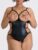 Lovehoney Plus Size Fierce Wet Look Open Cup Teddy