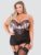 Lovehoney Plus Size Boudoir Belle Blush Pink Cut-Out Chemise Set