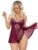 Escante Wine Lace and Mesh Underwired Teddy