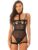 Oh La La Cheri Black Underwired Strappy Harness Teddy