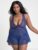 Lovehoney Plus Size Bombshell Blue Lace Babydoll Set