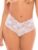 Oh La La Cheri White Floral Lace Crotchless Shorts