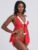 Lovehoney Holiday Pom-Pom Red Sheer Babydoll Set