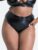 Lovehoney Plus Size Fierce Wet Look Cut-Out Crotchless Thong