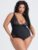 Lovehoney Plus Size Hourglass Black Smoothing Sleeveless Crotchless Teddy