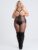 Lovehoney Plus Size Black Corset Crotchless Open-Cup Bodystocking