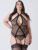 Lovehoney Plus Size Provocatease Black Fishnet and Lace Bustier Set