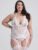 Lovehoney Plus Size Peek-a-Boo White Lace Merry Widow Bustier Set