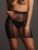 Le Desir Black Fishnet High-Waisted Mini Skirt