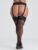 Lovehoney Plus Size Black Lace Garter Tights