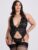 Lovehoney Plus Size Mindful Black Recycled Lace Bustier Set