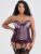 Lovehoney Plus Size Boudoir Belle Plum Push-Up Basque Set