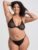 Lovehoney Plus Size Black Sheer Mesh Crotchless Bra Set