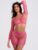 Lovehoney Viva Neon Pink Fishnet Top and Skirt Set