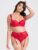 Lovehoney Moonlight Desire Red Satin Crotchless Bra Set