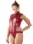 Cottelli Red Wet Look High-Neck Zip-Around Body