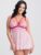 Lovehoney Tiger Lily Pink Lace Babydoll Set