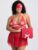 Lovehoney Plus Size Sweet Love Red Babydoll Set and Eye Mask